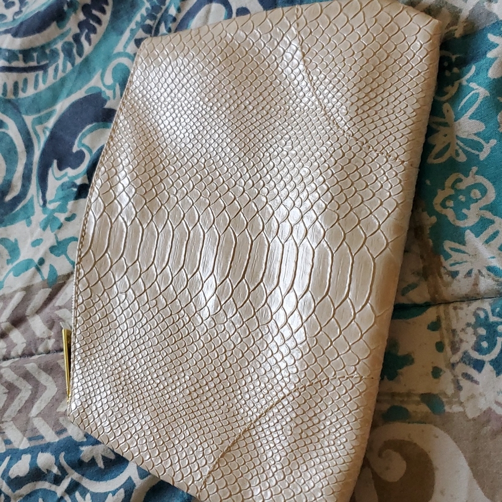 Lancome make up pouch crocodile skin material